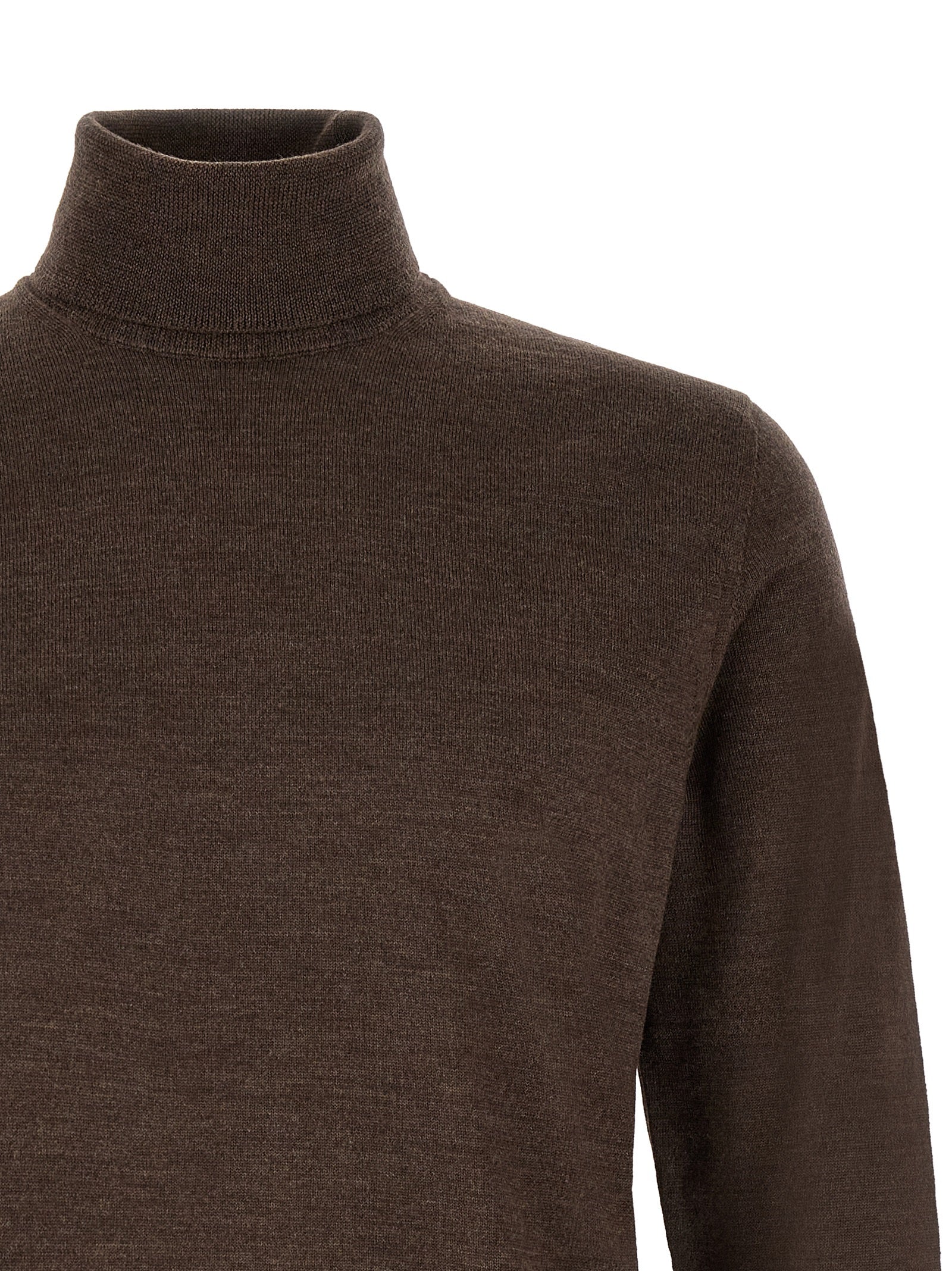 Brown Virgin Wool Cardigan