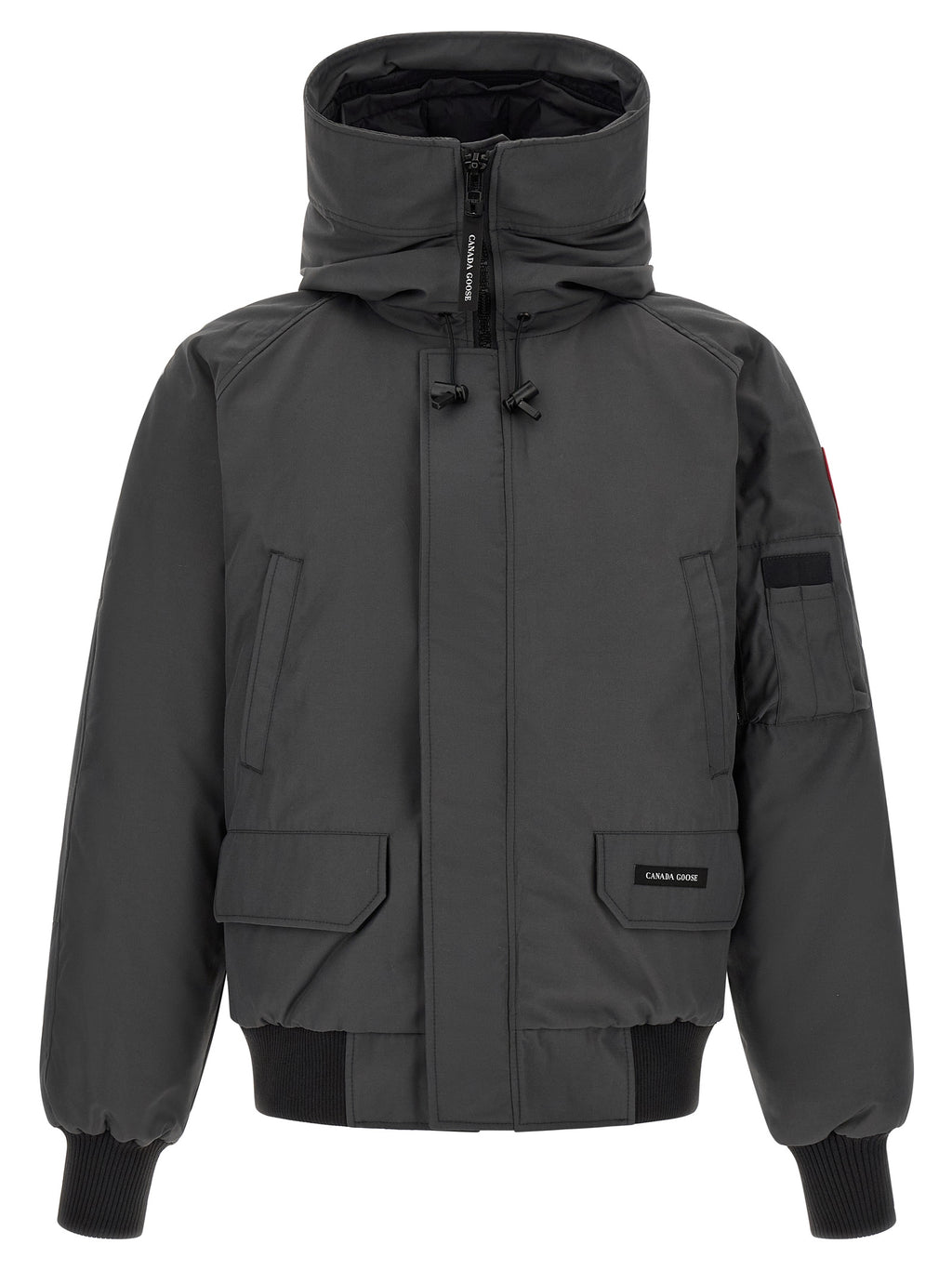 Gray Polyester Bomber