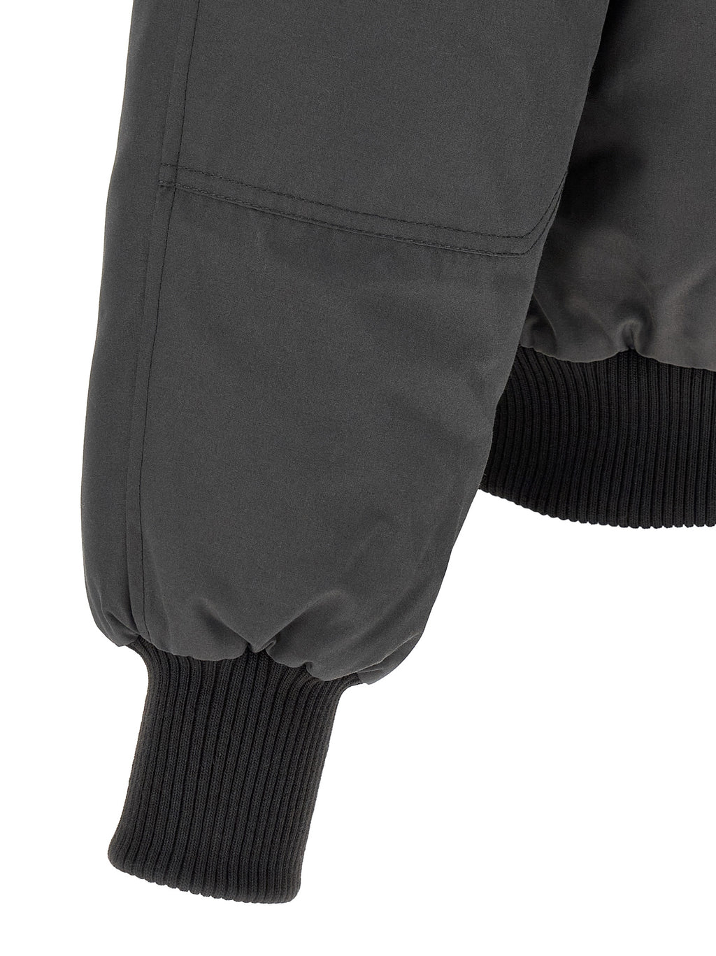 Gray Polyester Bomber
