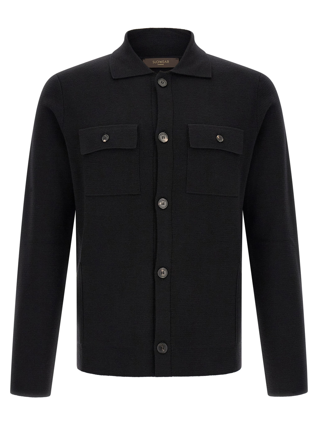 Black Virgin Wool Cardigan