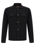 Black Virgin Wool Cardigan