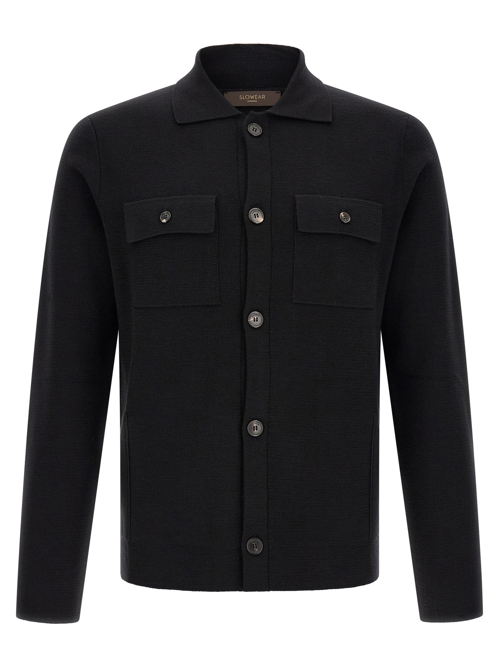 Black Virgin Wool Cardigan