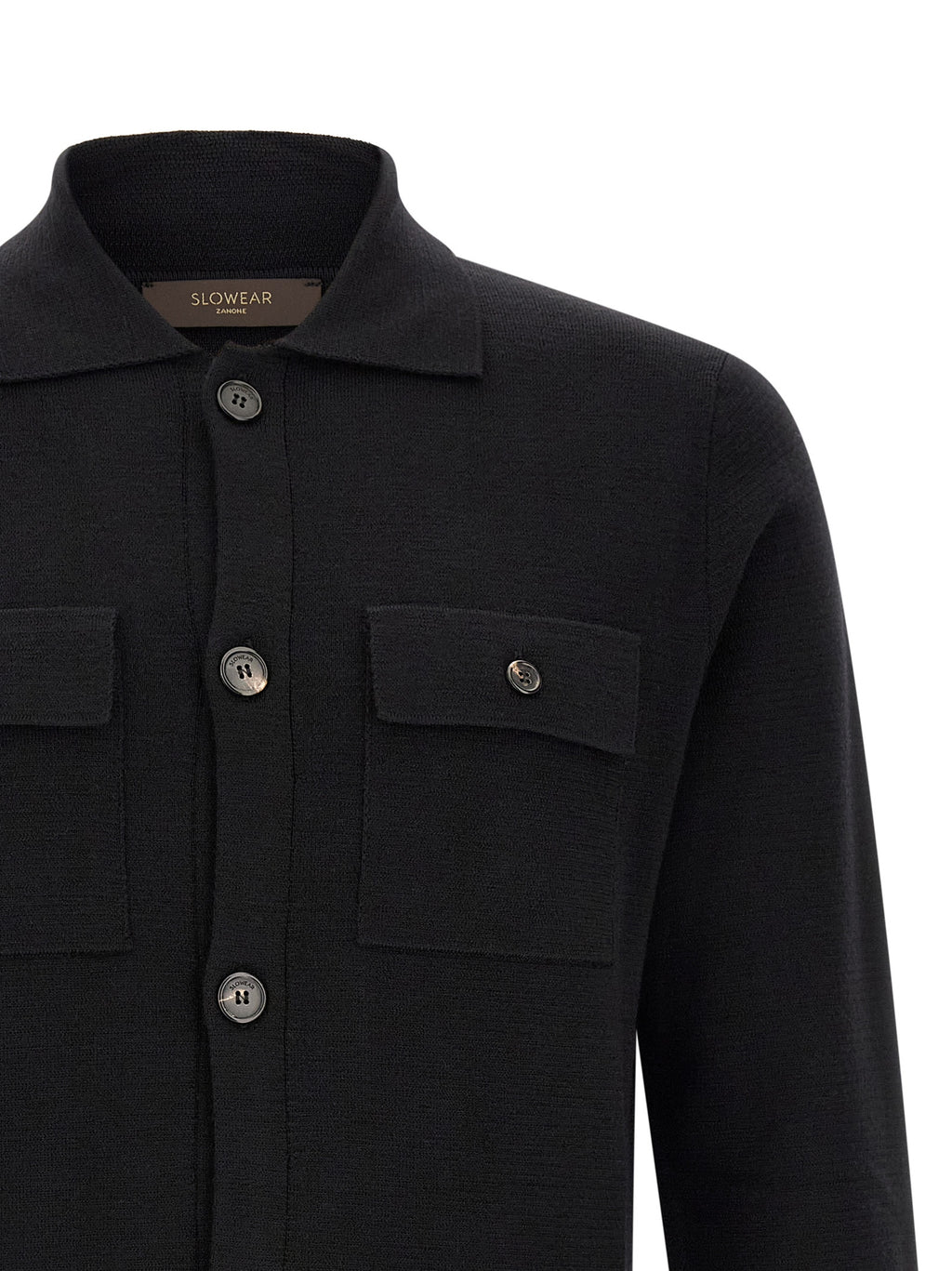 Black Virgin Wool Cardigan