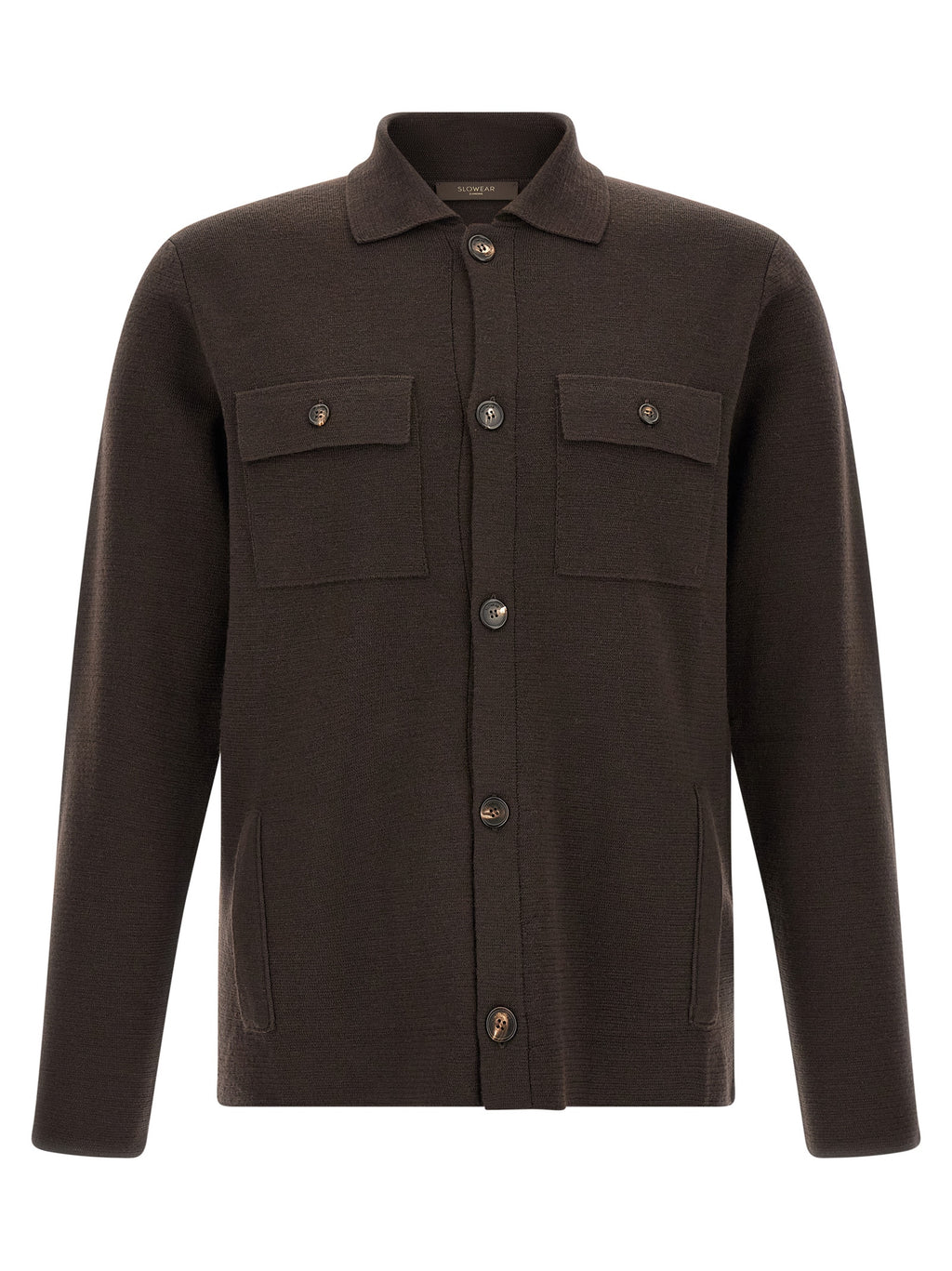 Brown Virgin Wool Cardigan