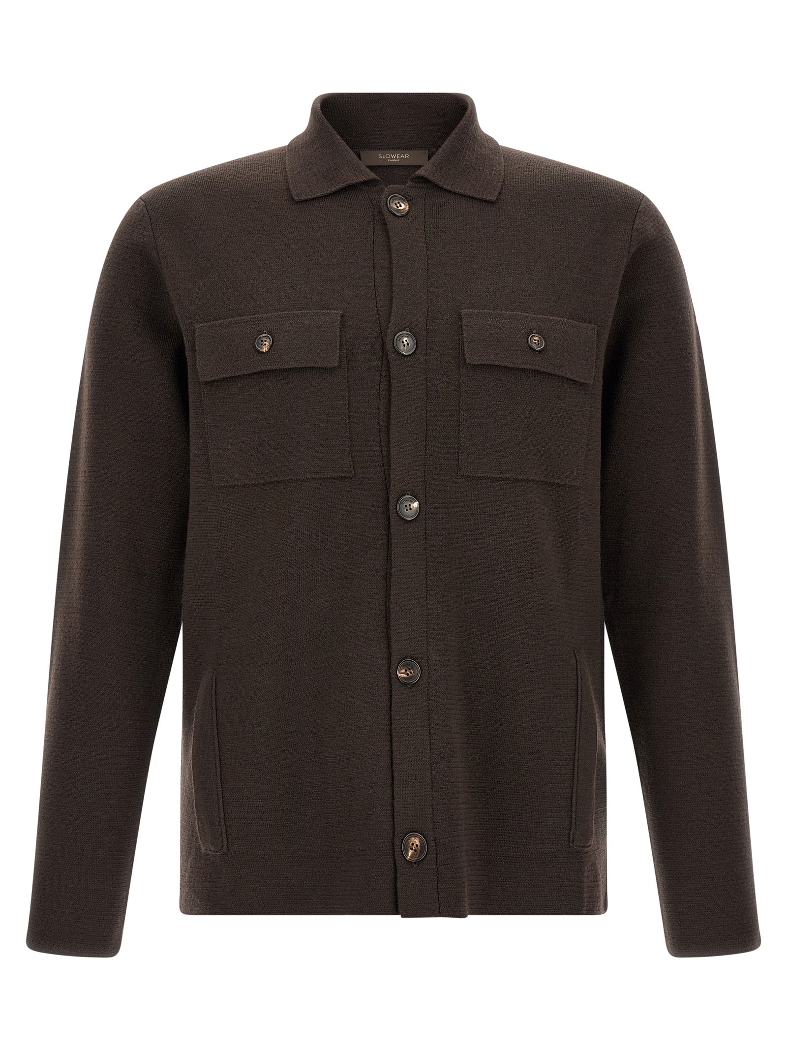 Brown Virgin Wool Cardigan
