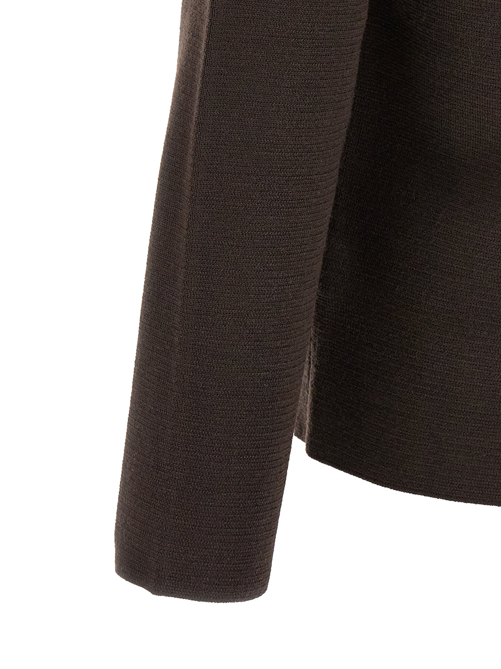 Brown Virgin Wool Cardigan