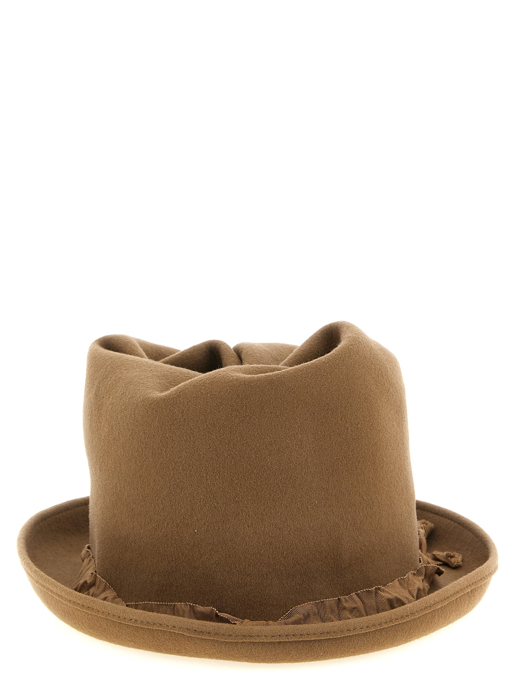 Beige Wool Fedora