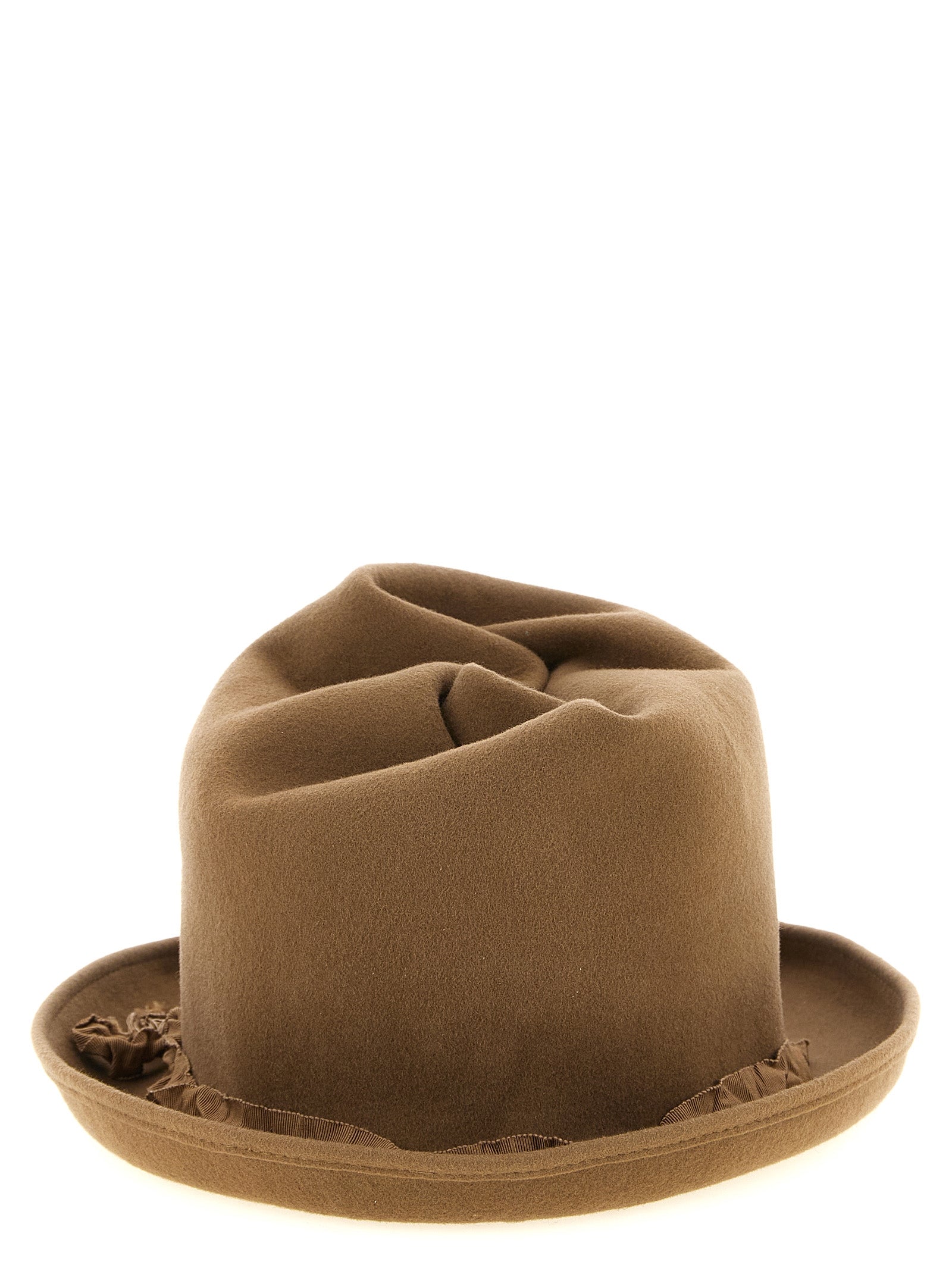 Beige Wool Fedora