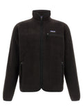 Black Polyester Full-Length Jacket