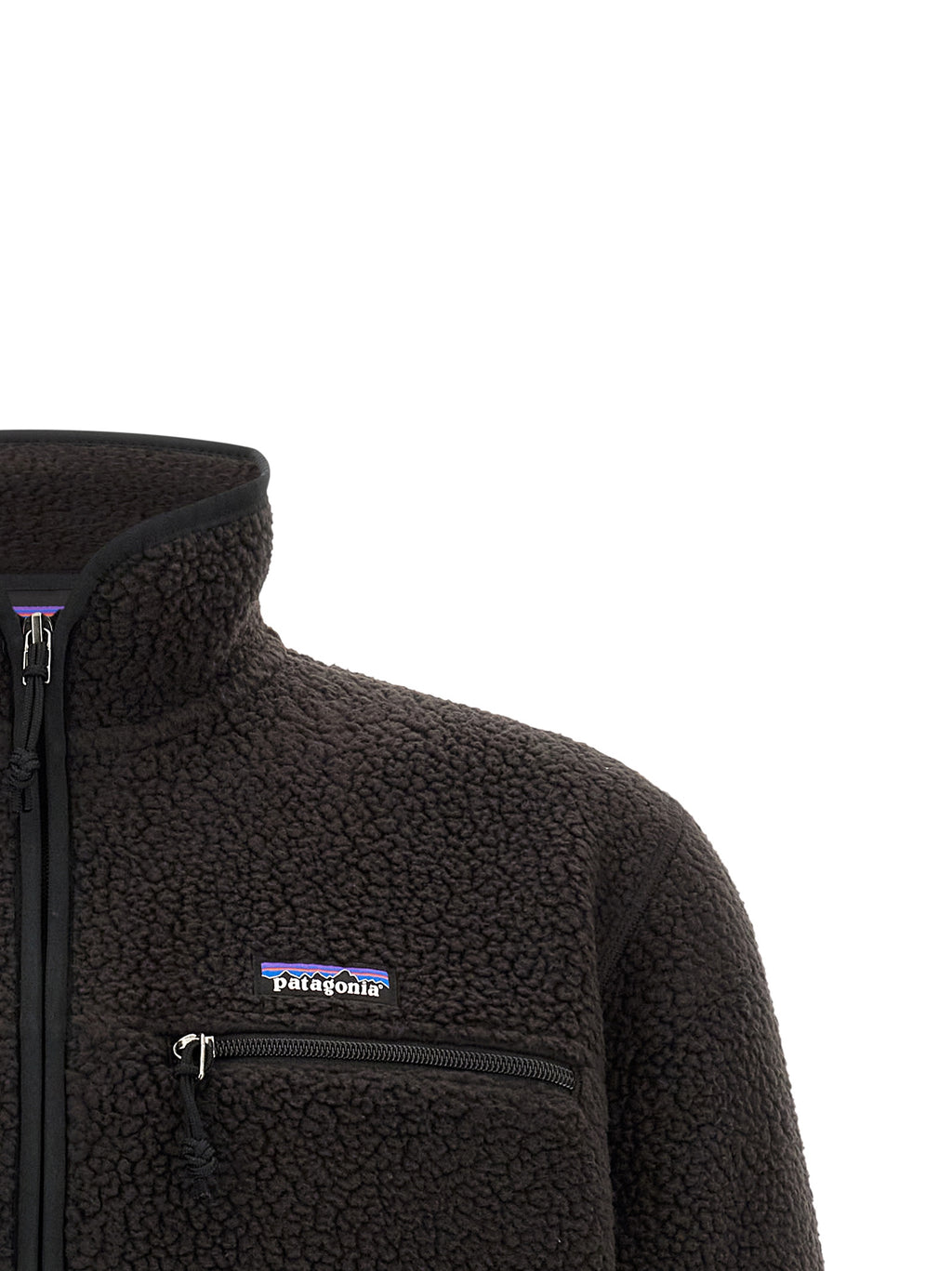 Black Polyester Full-Length Jacket