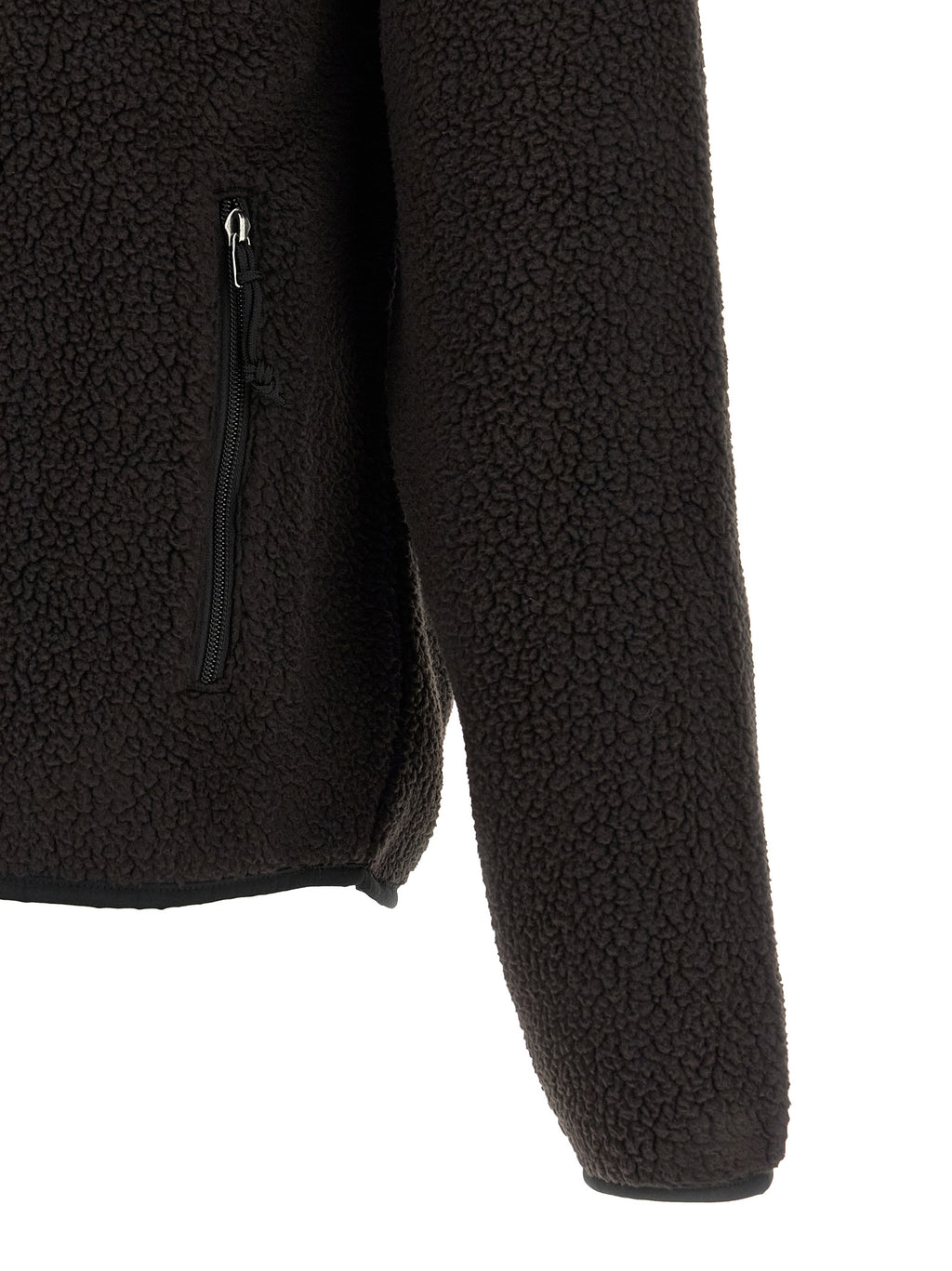 Black Polyester Full-Length Jacket