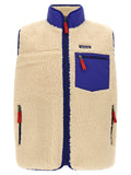 Beige Polyester Sleeveless Jacket