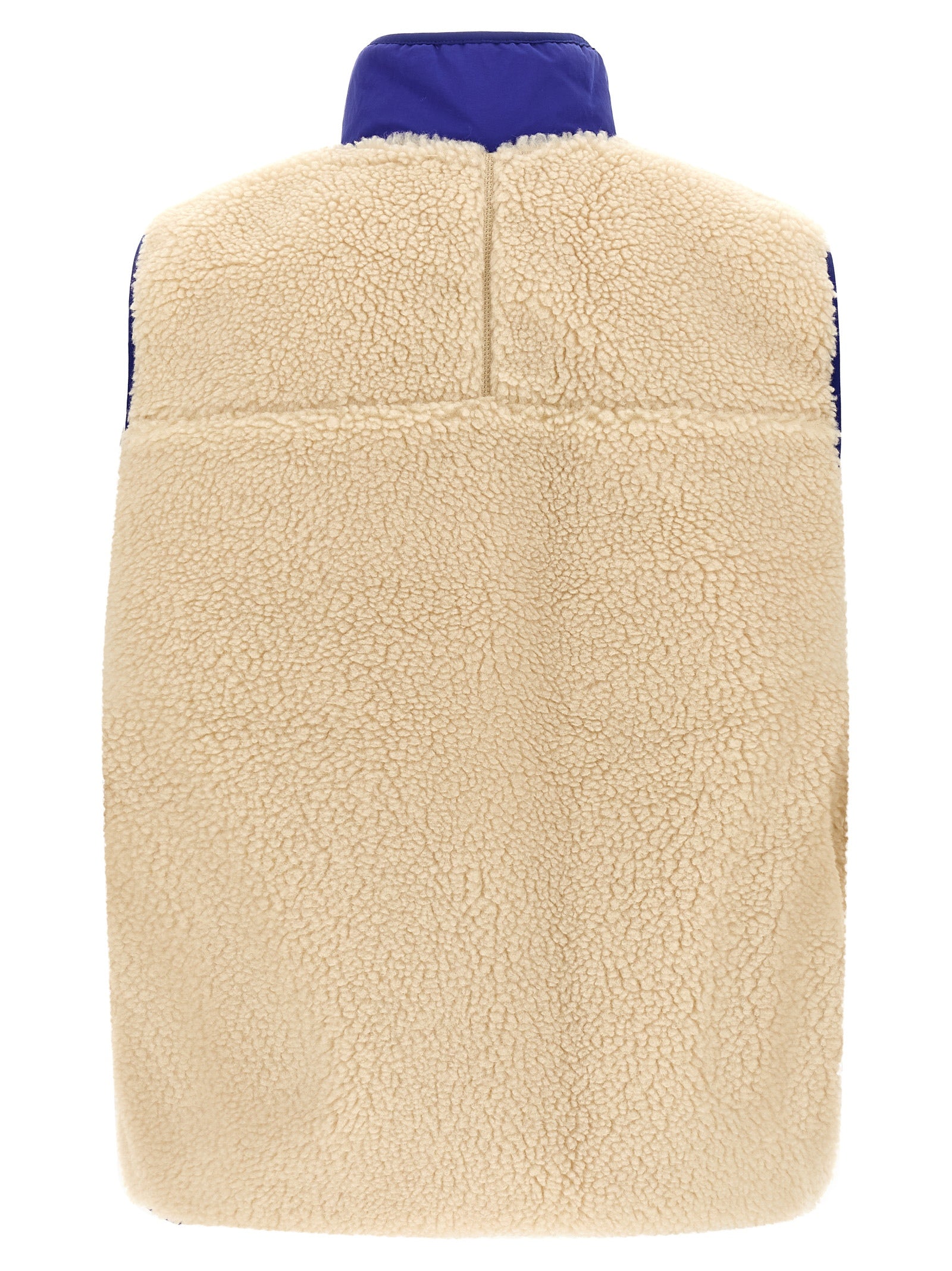 Beige Polyester Sleeveless Jacket