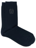 Blue Cotton Socks