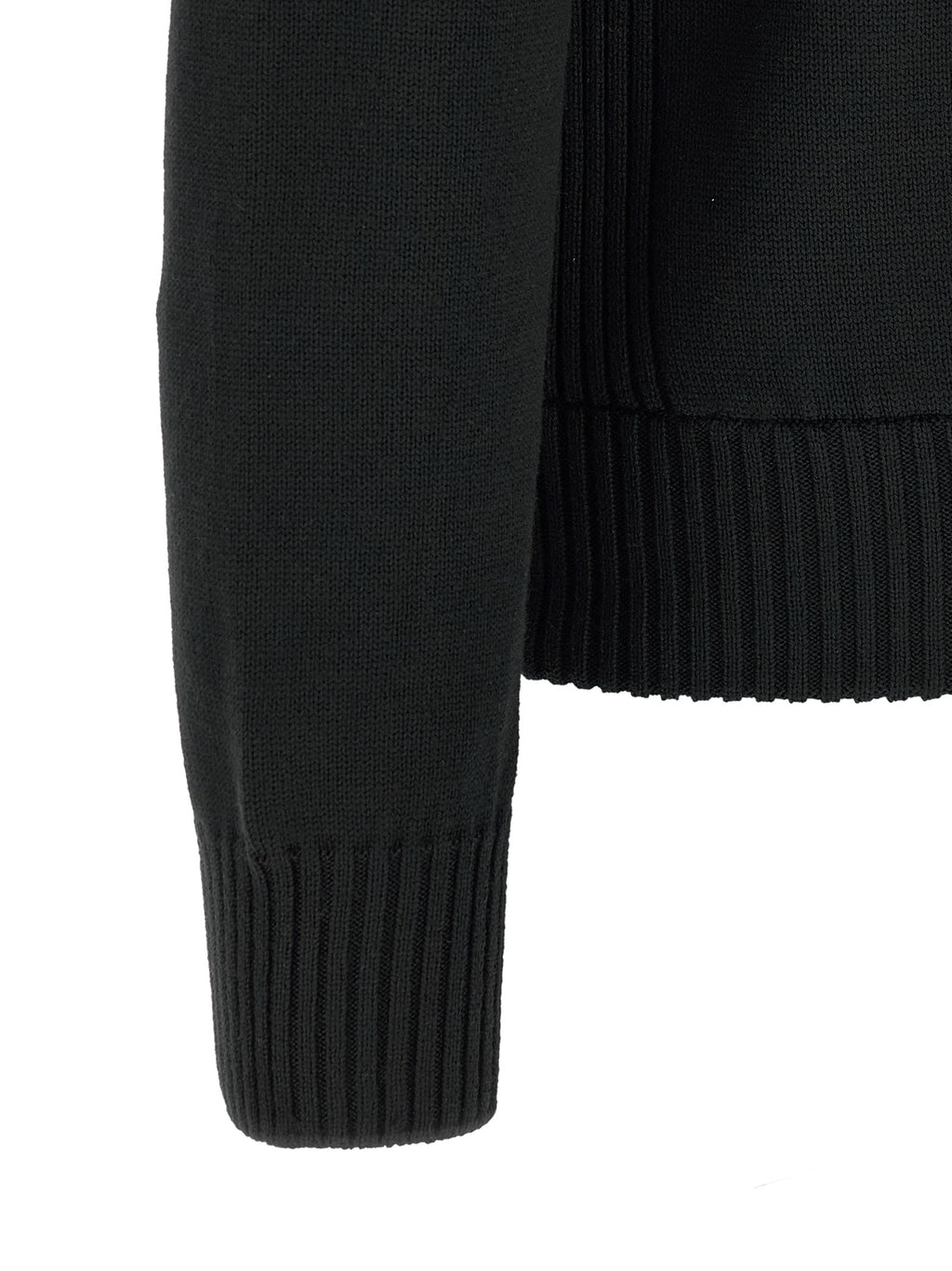 Black Polyester Cardigan