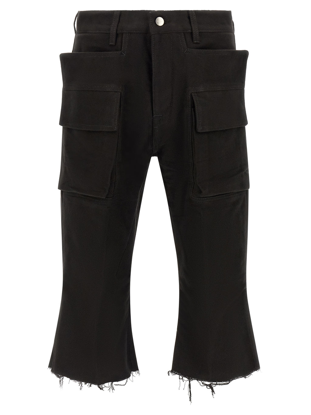 Black Cotton Cargo Pants