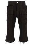 Black Cotton Cargo Pants