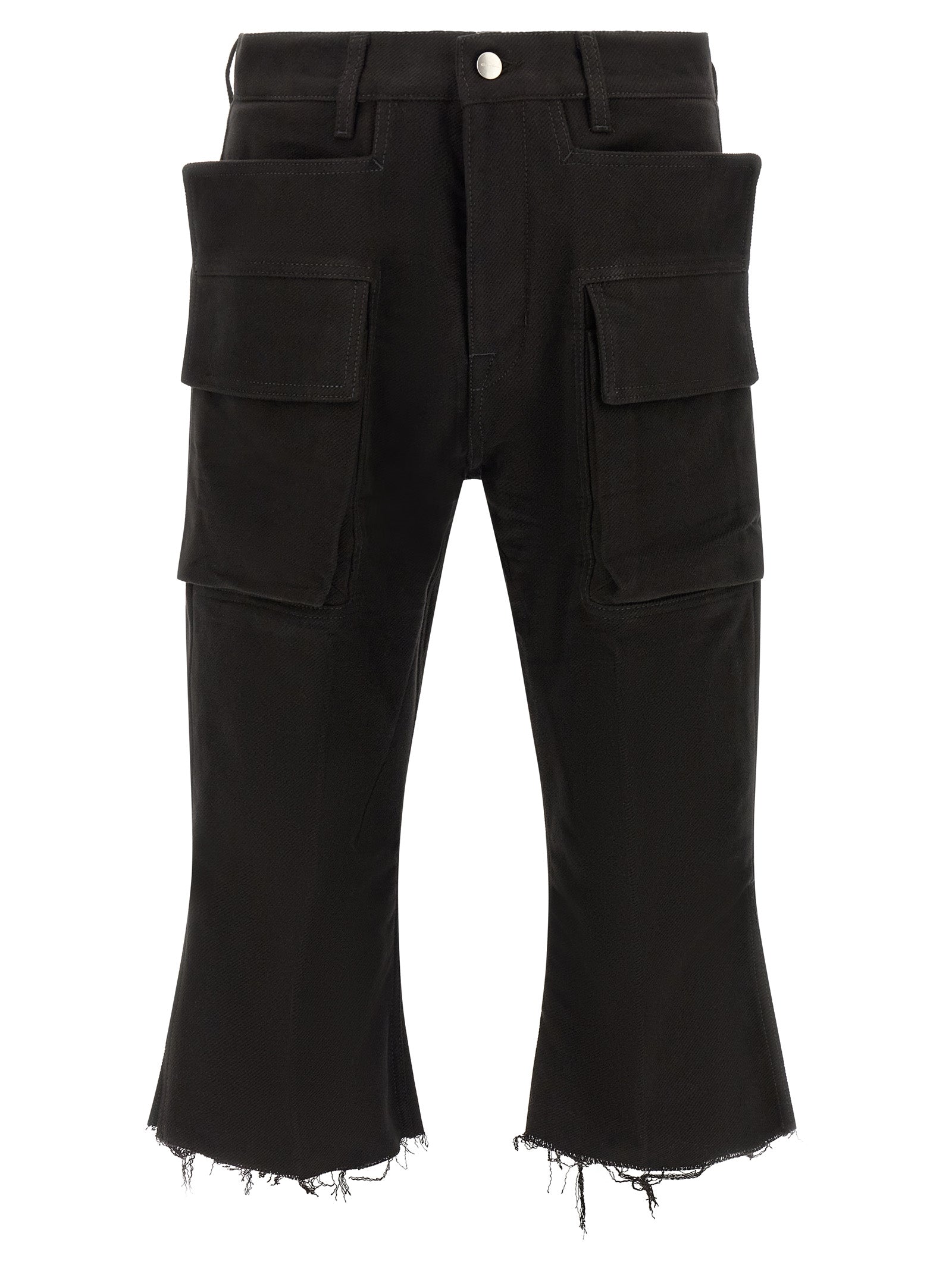 Black Cotton Cargo Pants