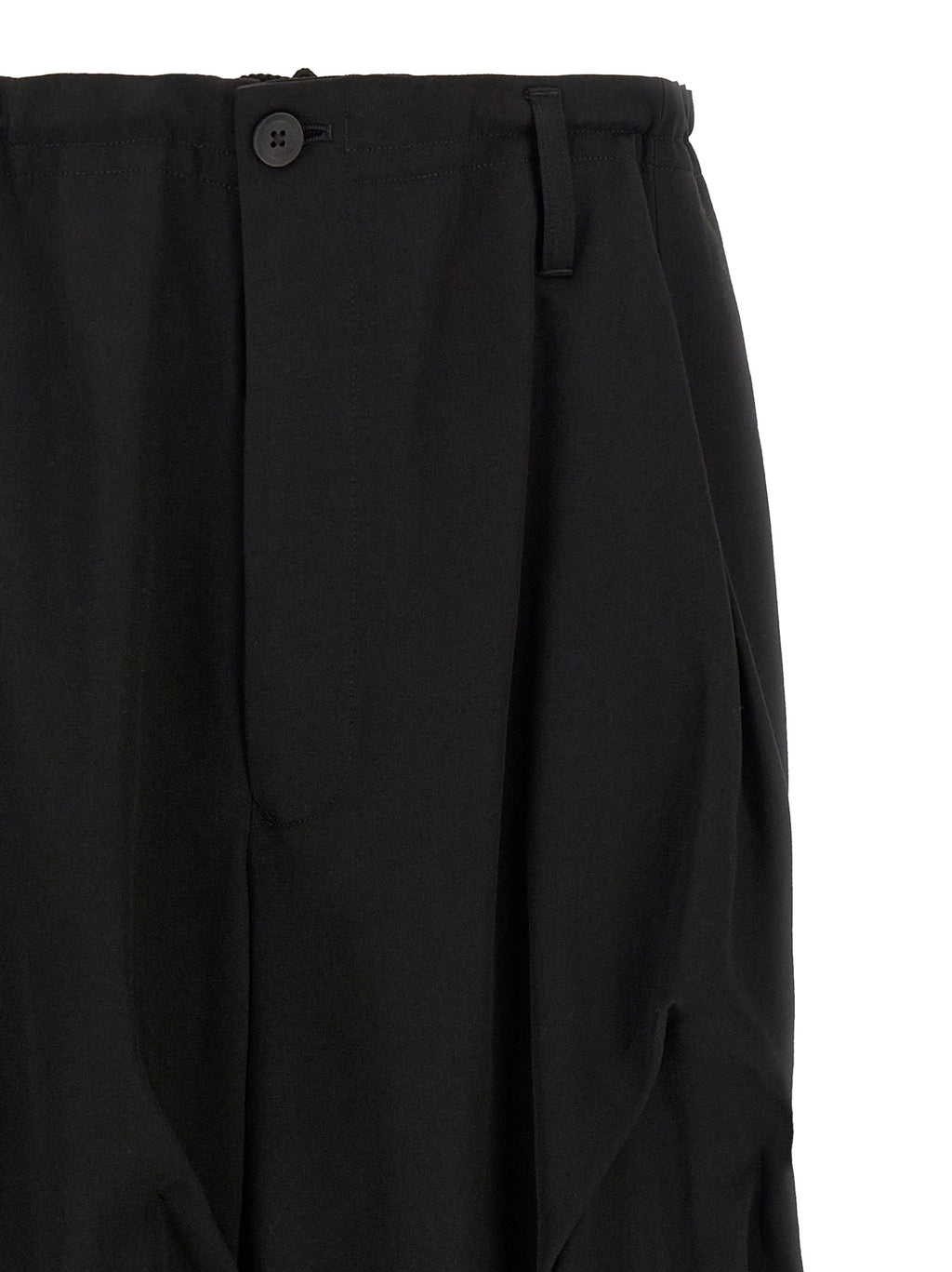 Black Wool Casual Pants