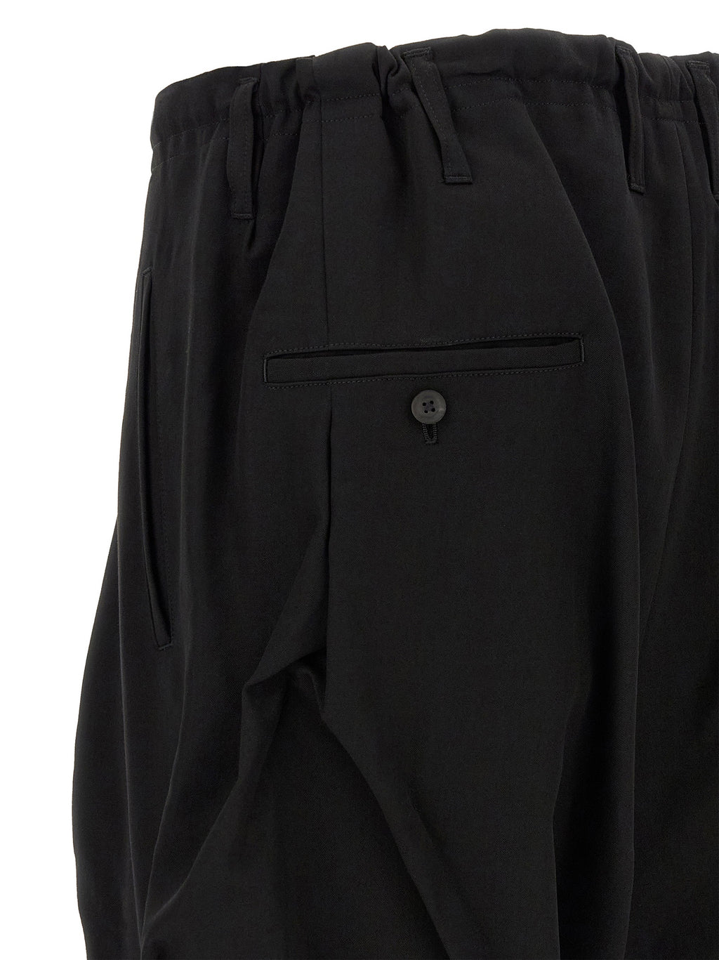 Black Wool Casual Pants