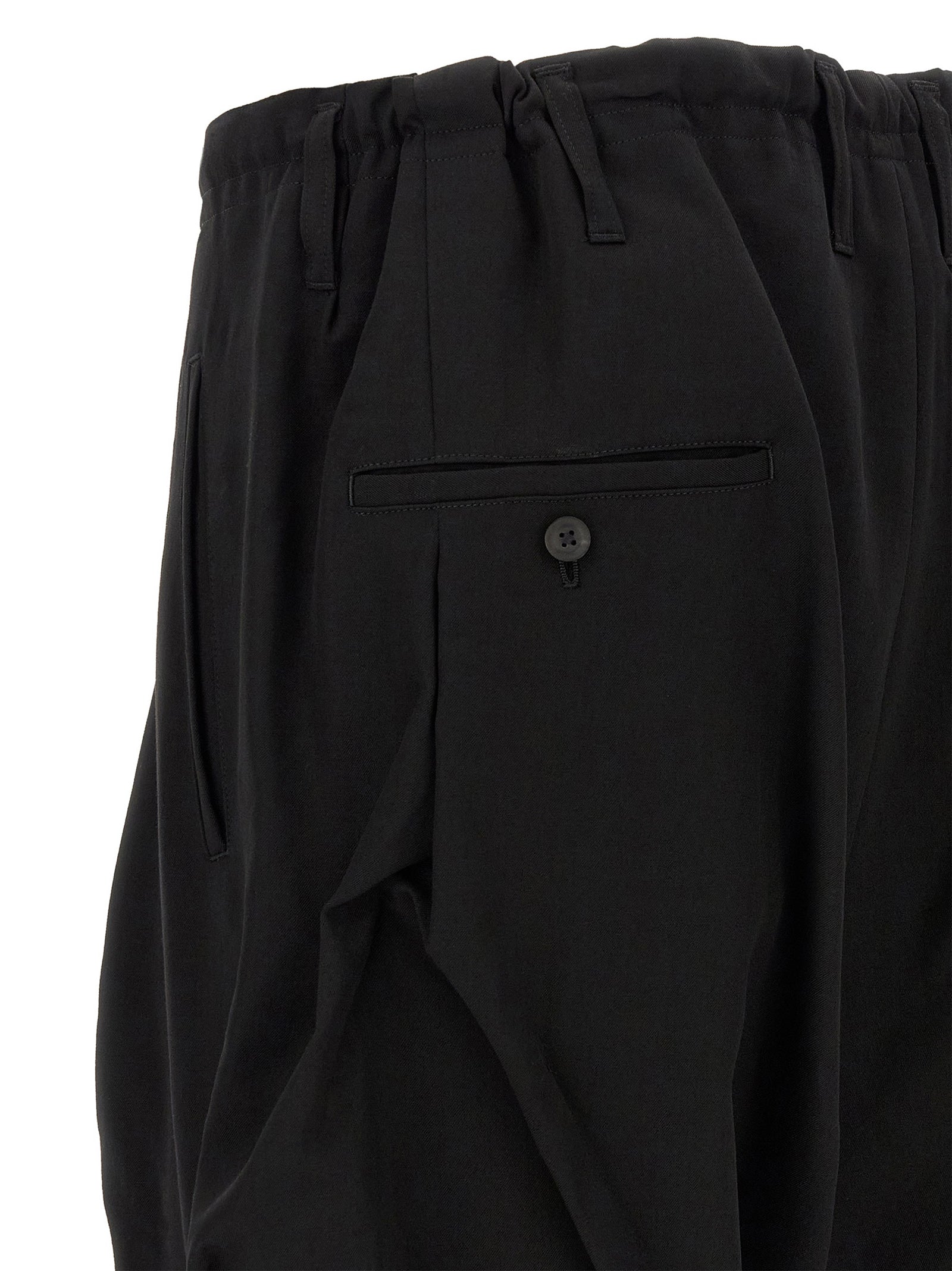 Black Wool Casual Pants