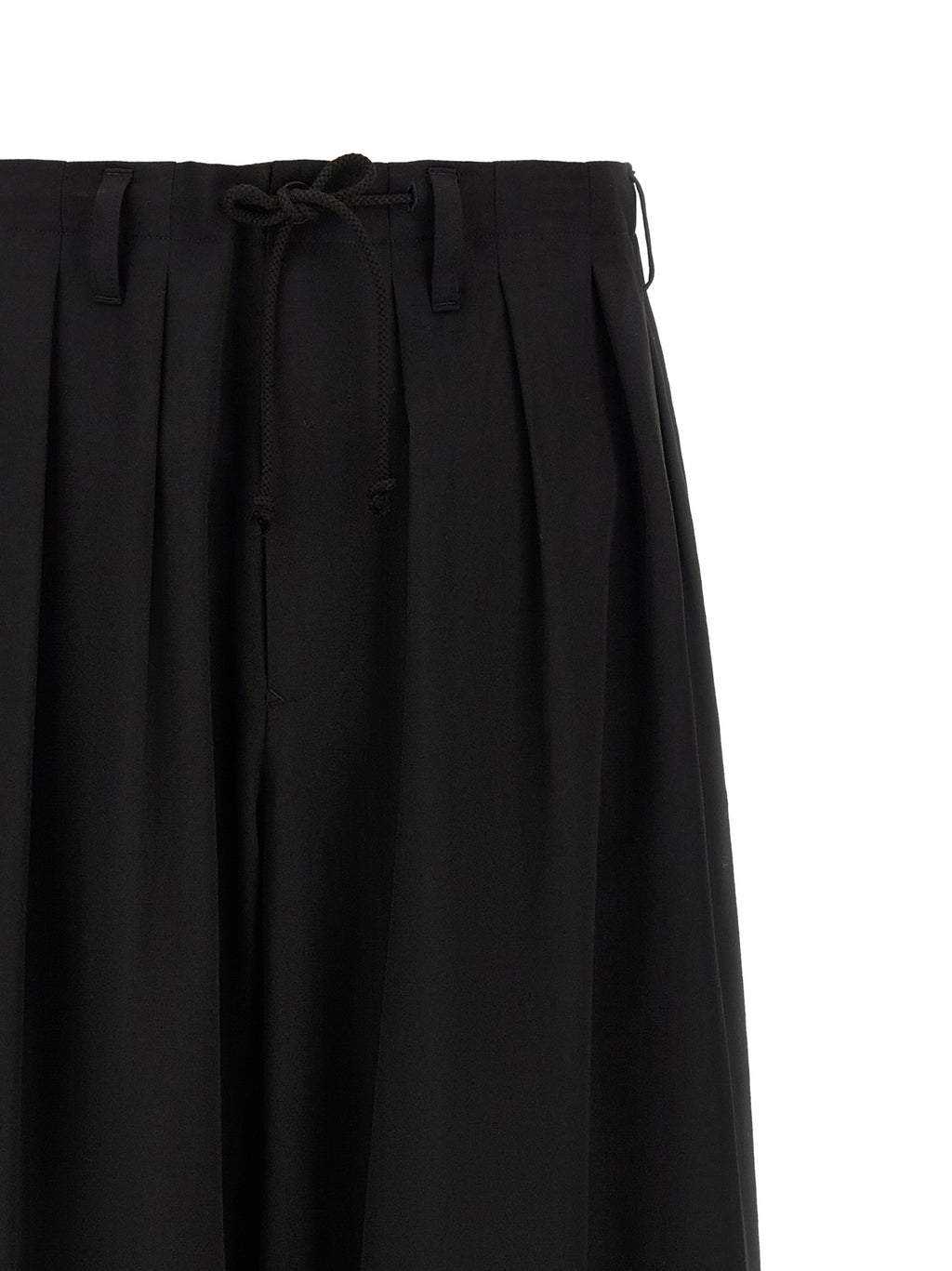 Black Wool Casual Pants
