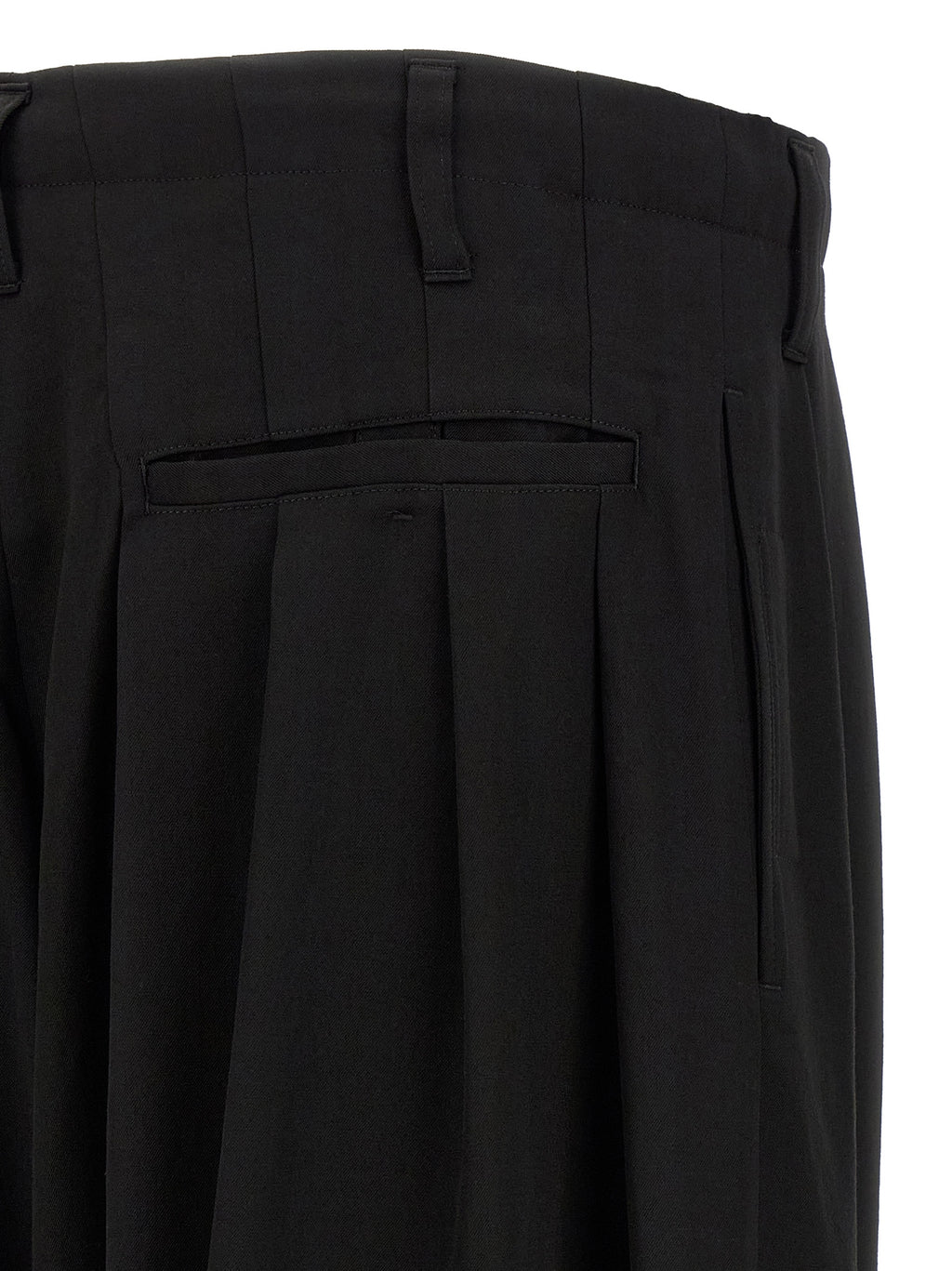 Black Wool Casual Pants