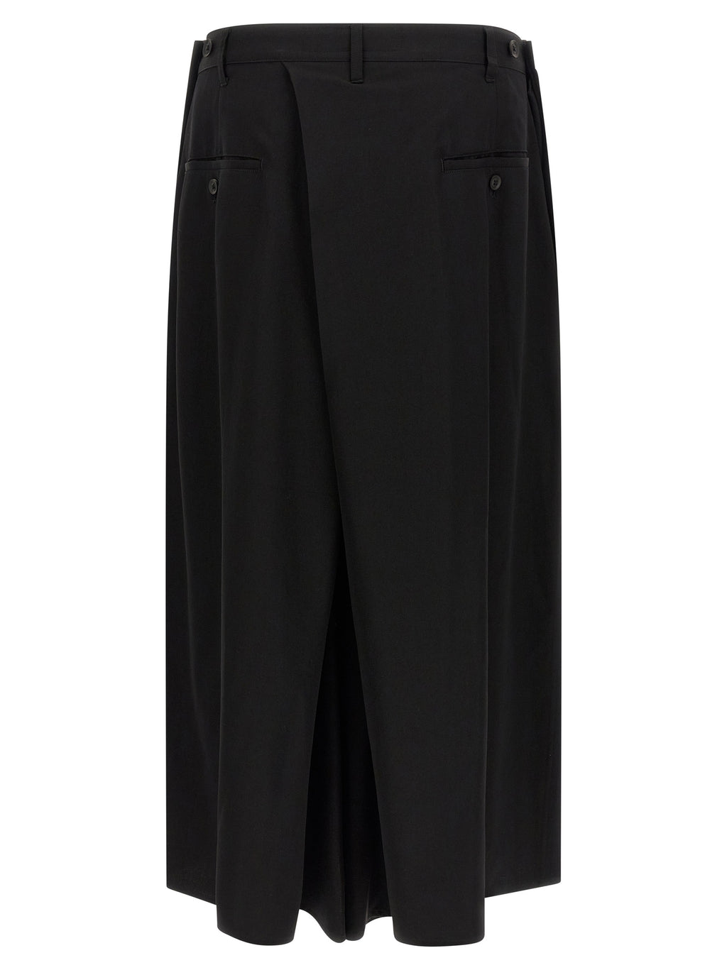 Black Wool Casual Pants