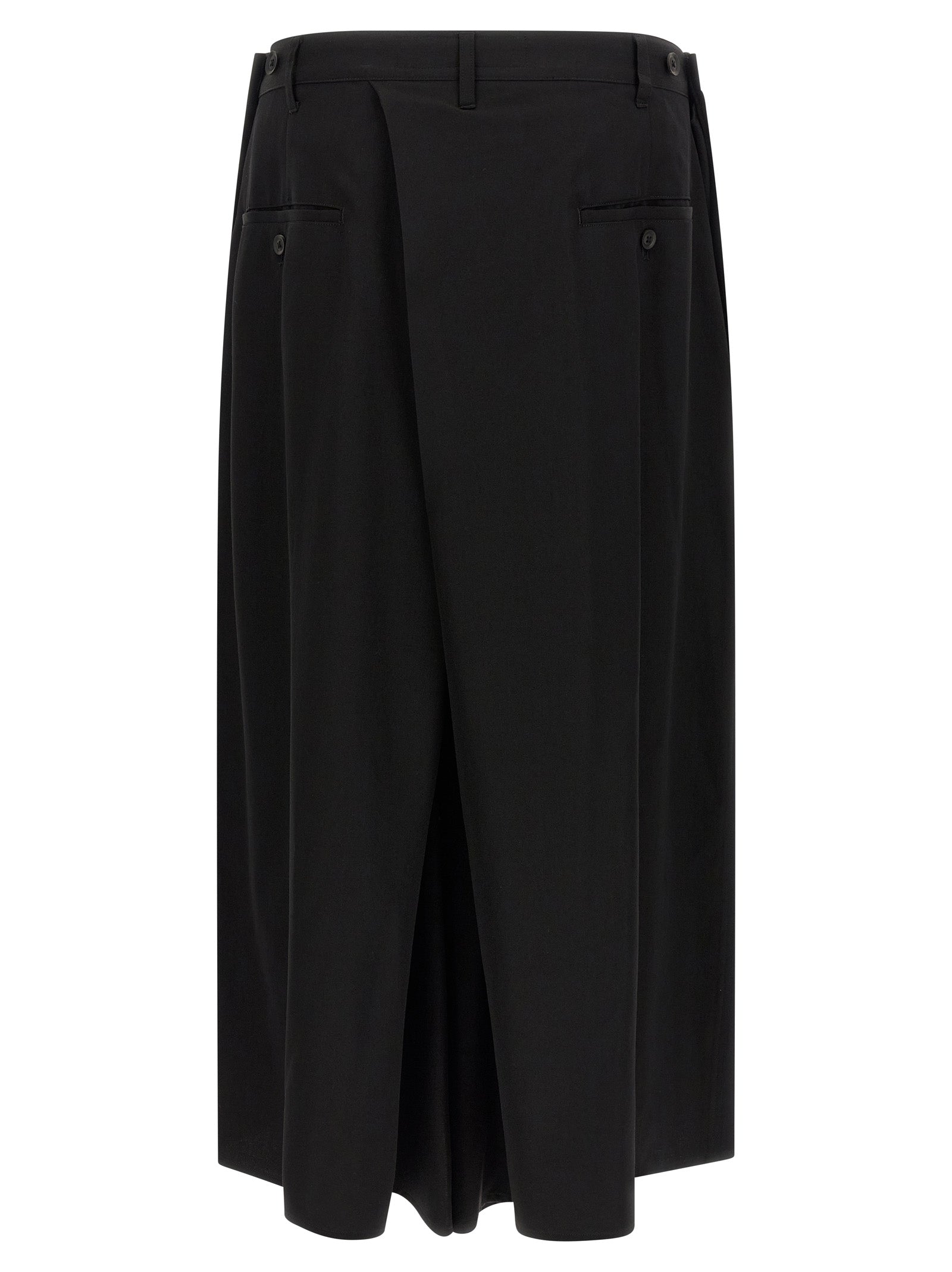 Black Wool Casual Pants