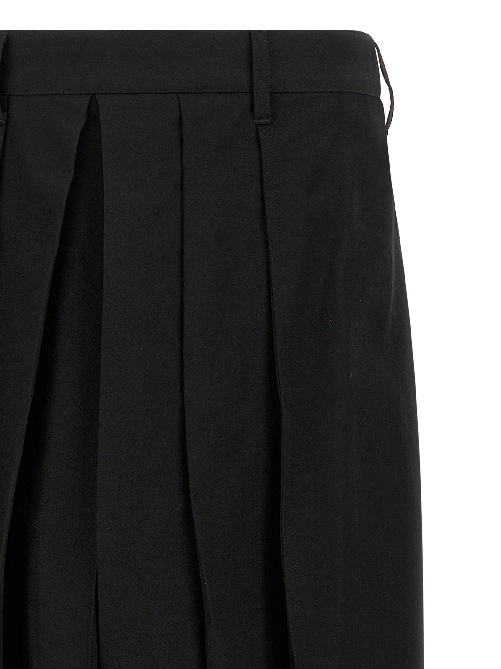 Black Wool Casual Pants