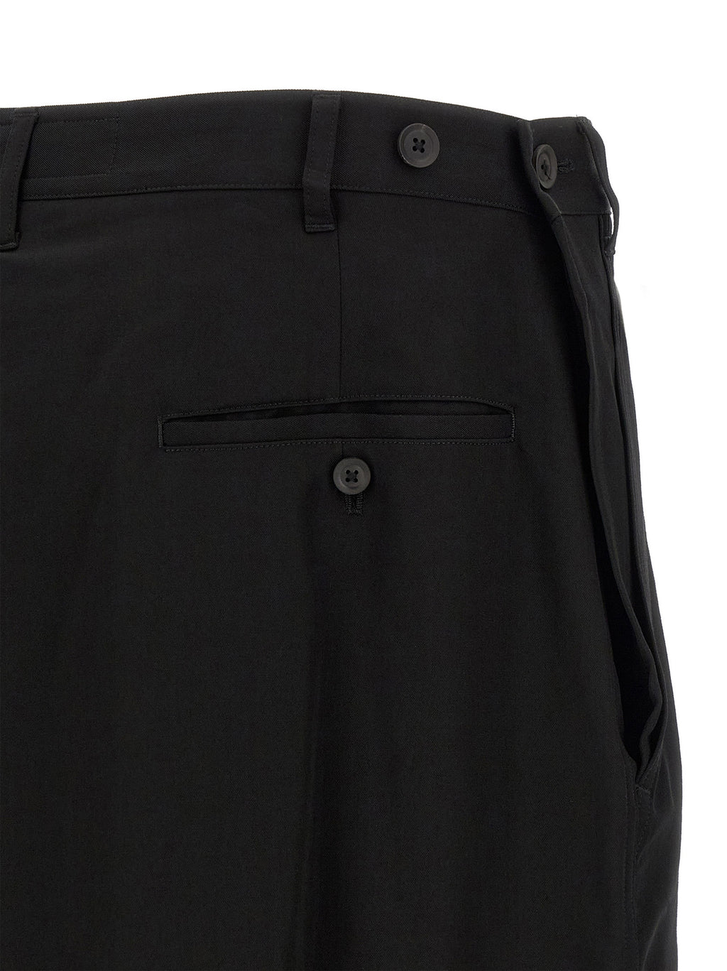 Black Wool Casual Pants