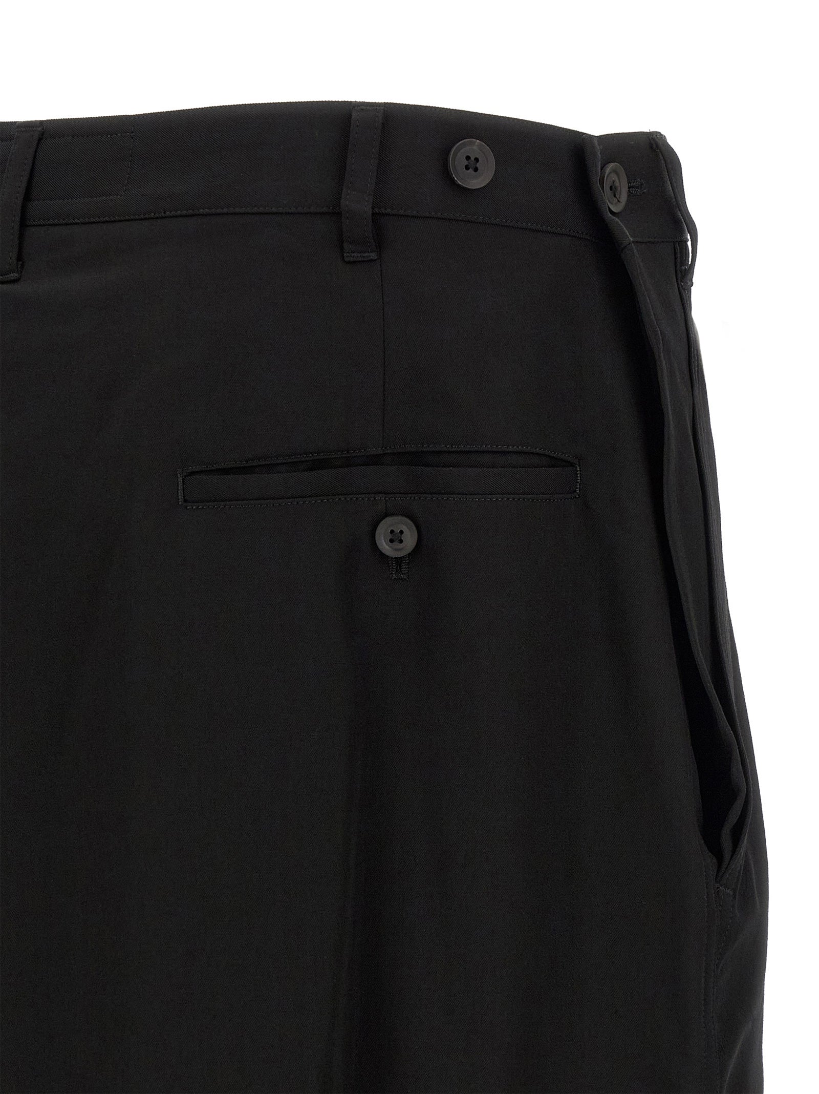 Black Wool Casual Pants