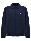 Blue Polyester Full-Length Jacket