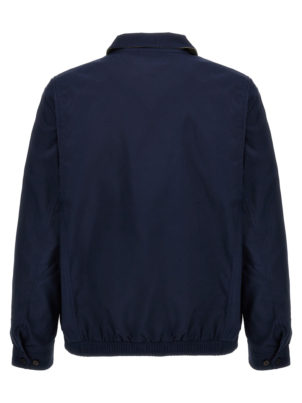 Blue Polyester Full-Length Jacket