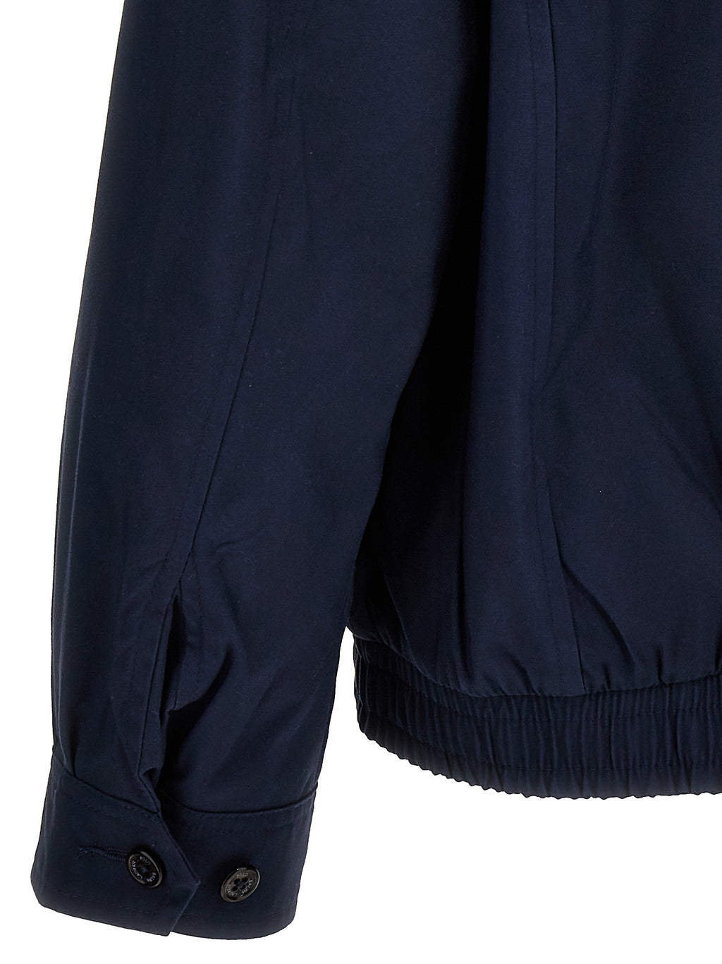 Blue Polyester Full-Length Jacket
