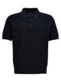 Blue Cotton Polo Shirt