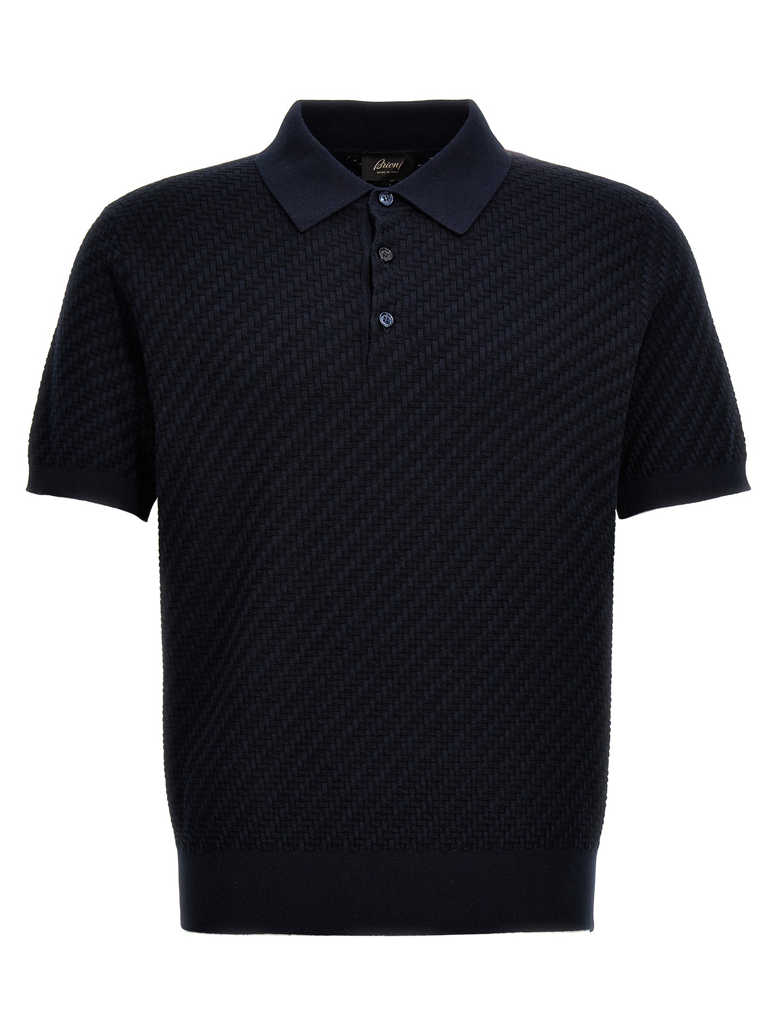 Blue Cotton Polo Shirt