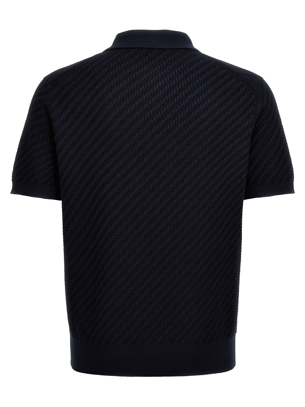 Blue Cotton Polo Shirt