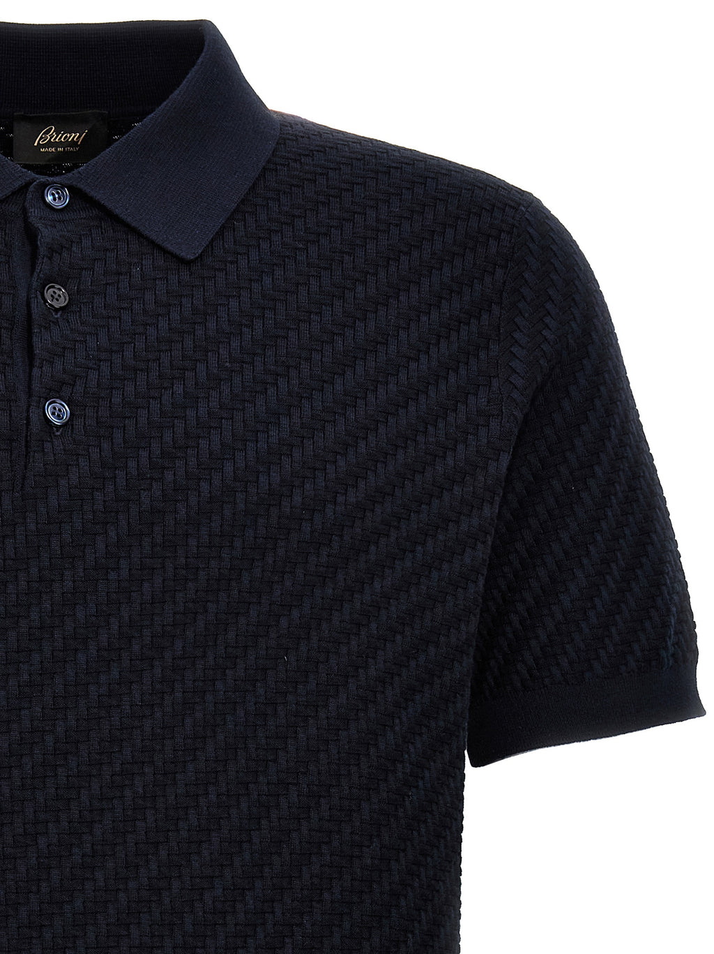 Blue Cotton Polo Shirt
