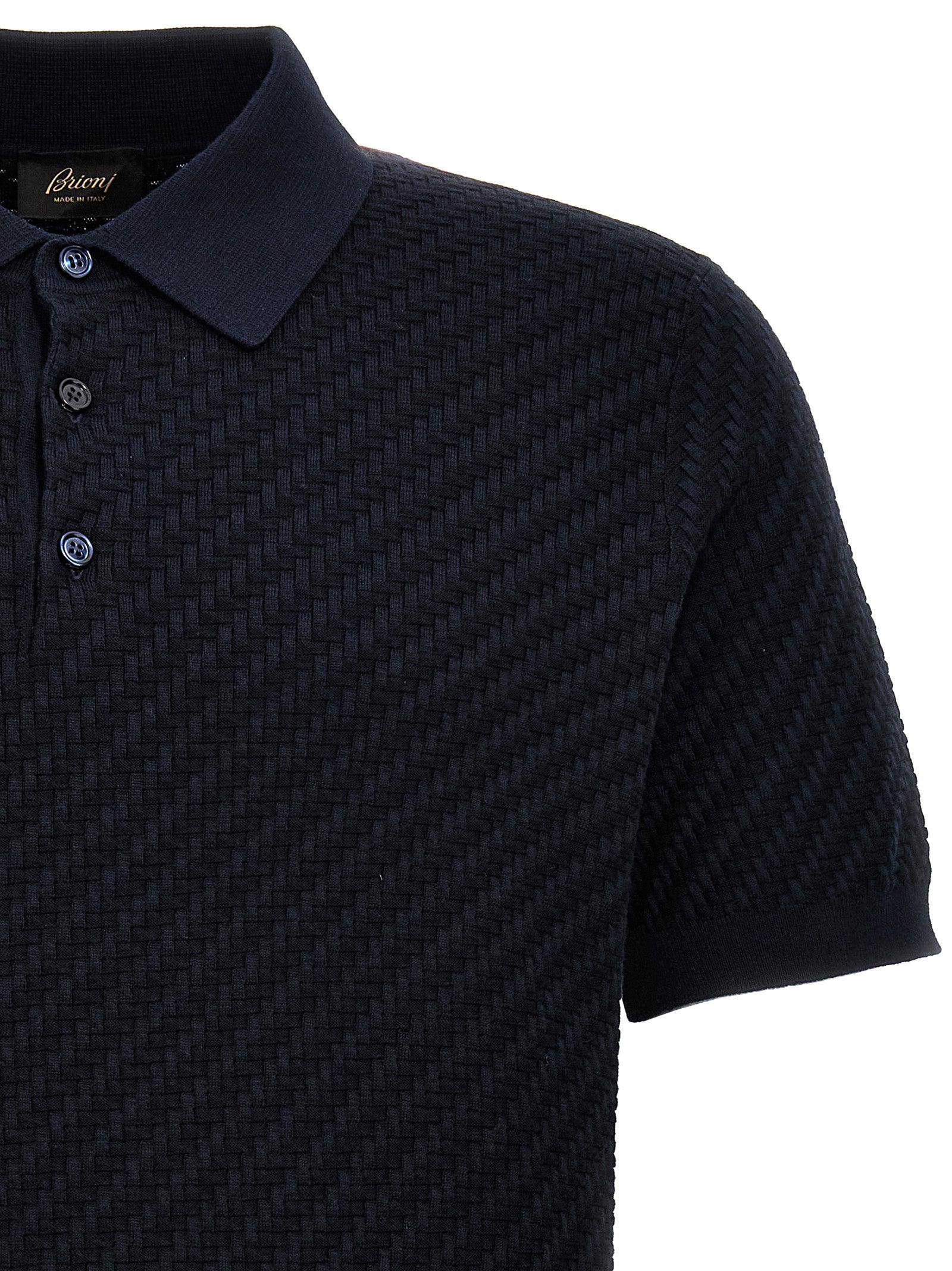 Blue Cotton Polo Shirt