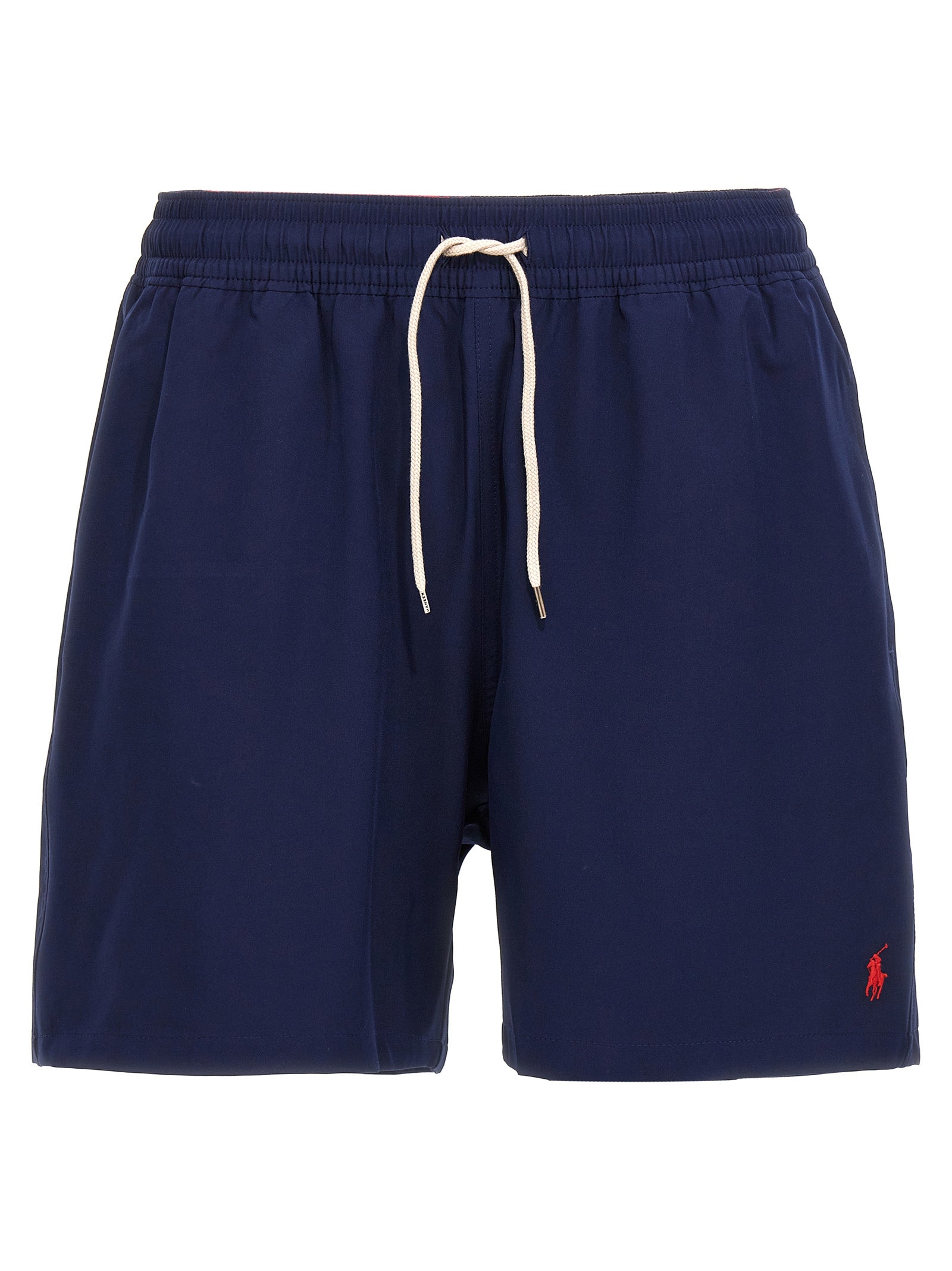 Blue Polyester Bermuda Shorts