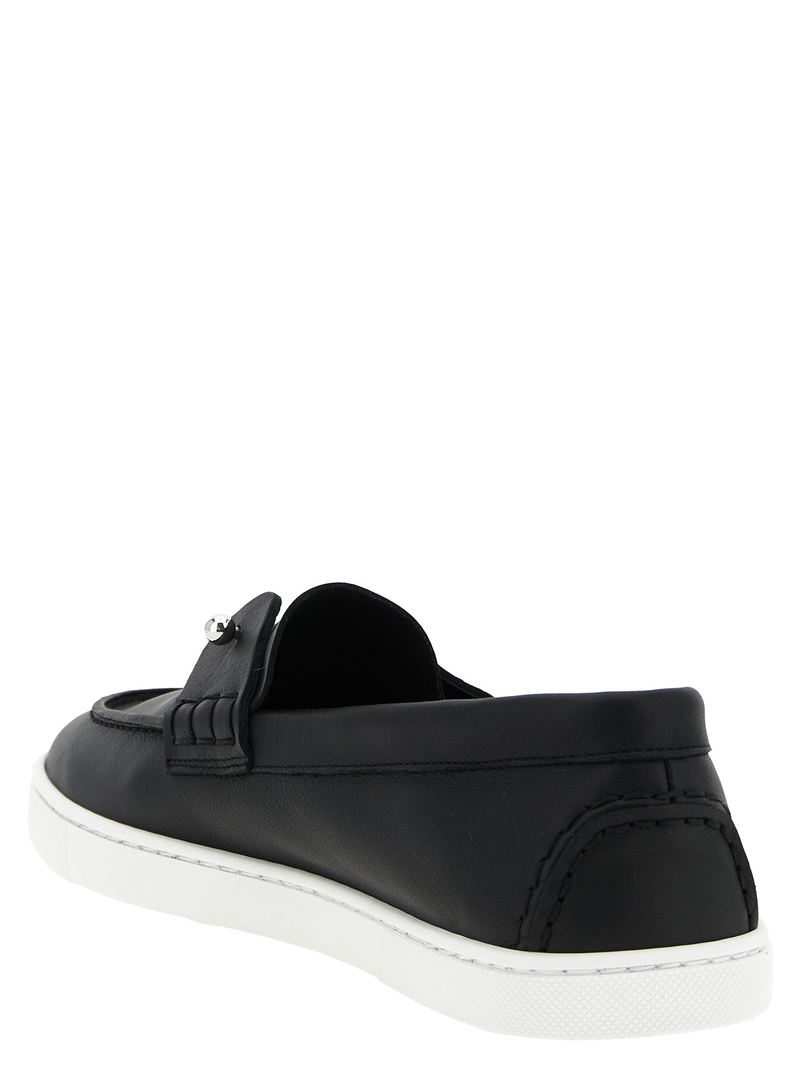 Black Calfskin Slip-On Loafers