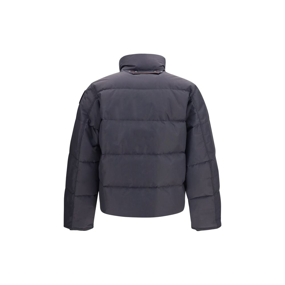 Gray Polyamide Full-Length Jacket