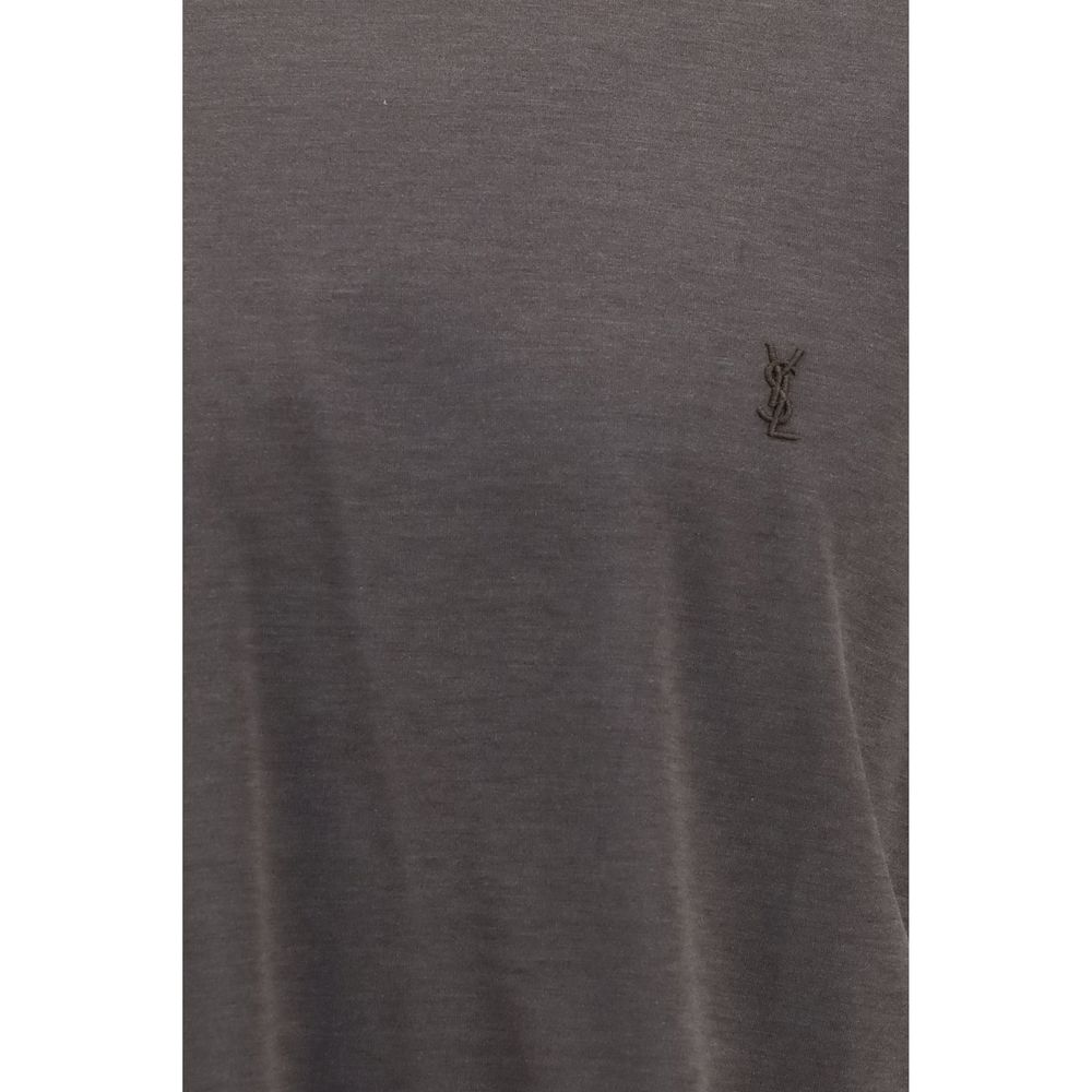Brown Silk T-Shirt