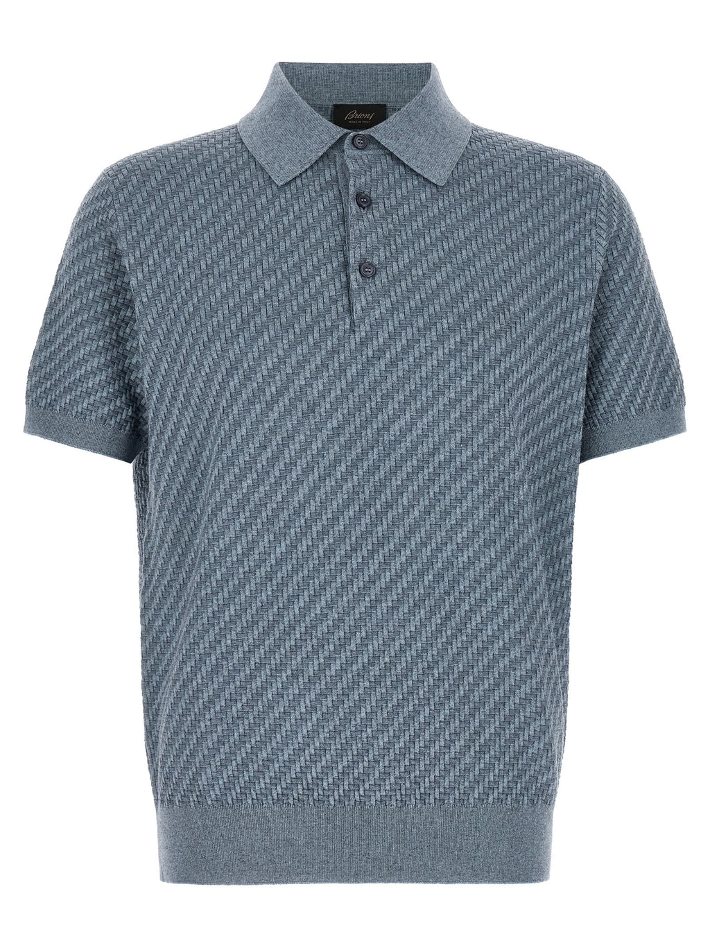 Blue Cotton Polo Shirt
