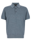 Blue Cotton Polo Shirt