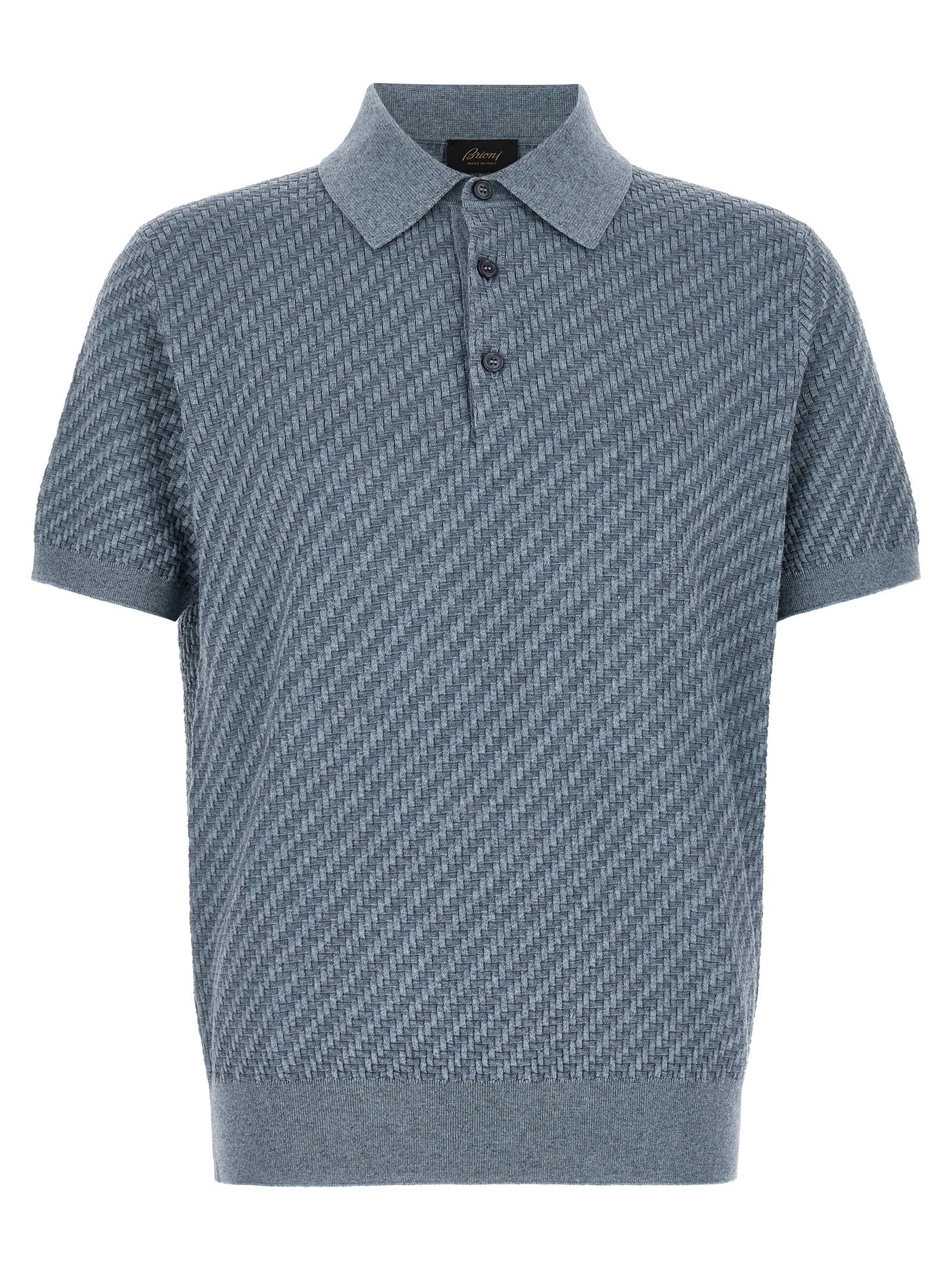 Blue Cotton Polo Shirt