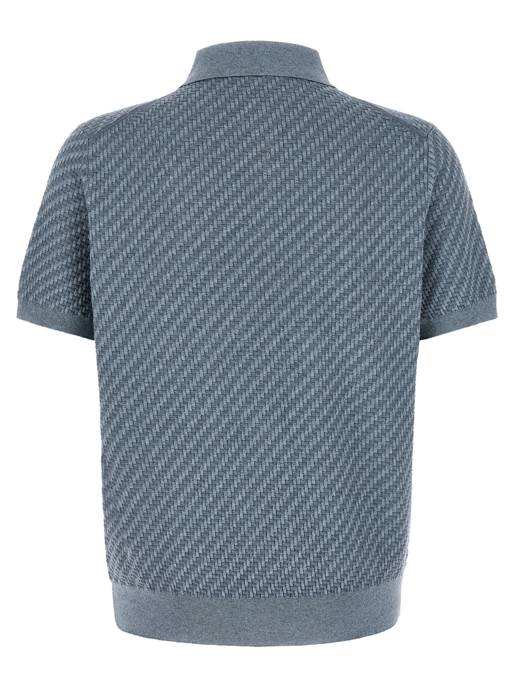 Blue Cotton Polo Shirt