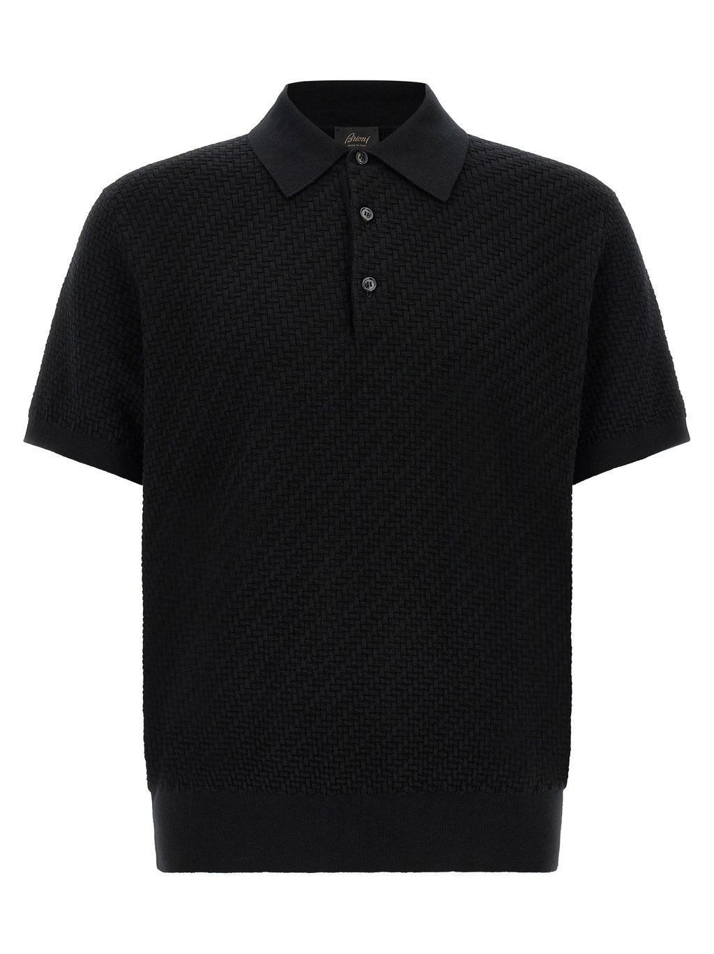 Black Cotton Polo Shirt