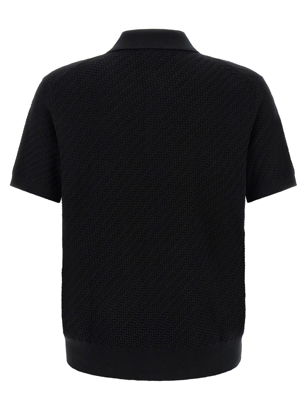 Black Cotton Polo Shirt